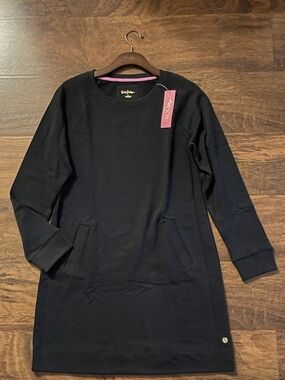 Lilly Pulitzer Beach Comber Long Sleeve Dress Women’s Small Black NWT